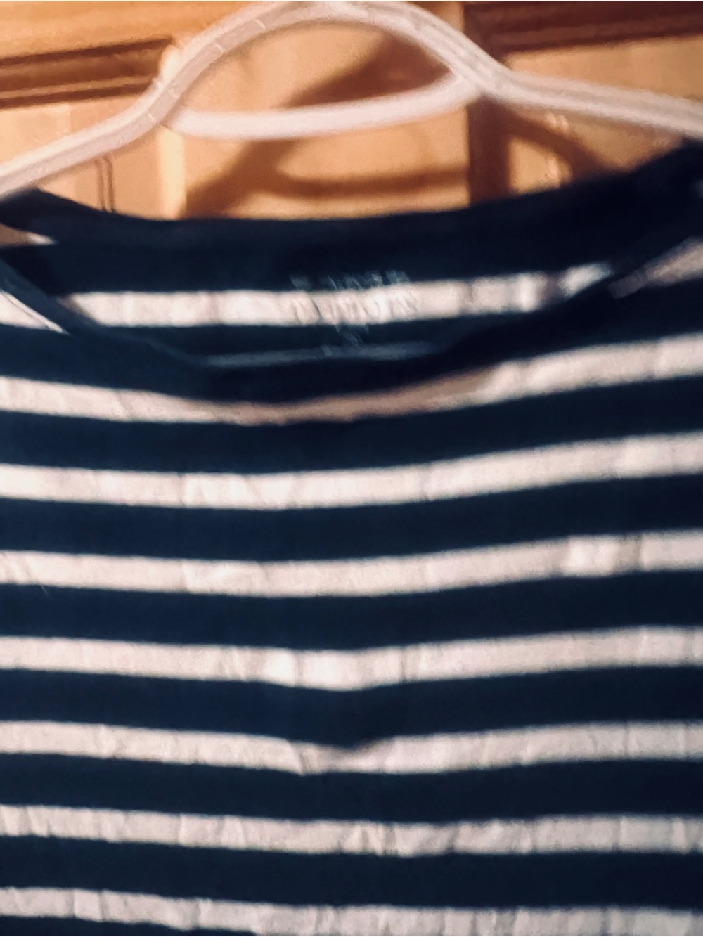 Talbots Navy and White Striped Tee - Picture 6 of 8